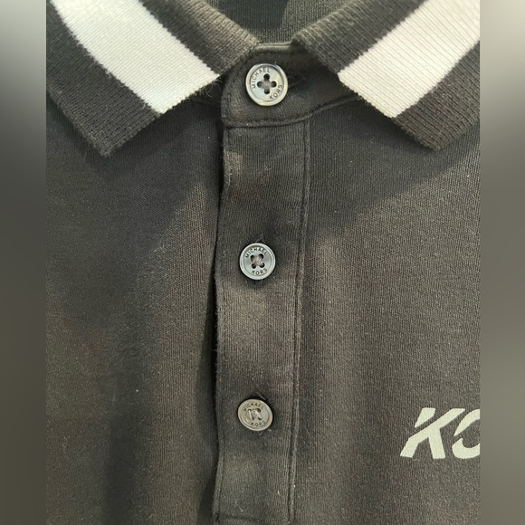 Michael Kors - Black & White Cotton Jersey Polo Shirt - Men’s Small - Picture 4 of 5